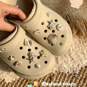 بالجملة زينات الأحذية المعدنية سلسلة المحيط قذائف طبيعية ومقابض مع ملحقات قابلة للفصل للأحذية Cro - Product Image 3