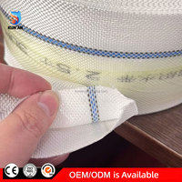 Tuyau d'arrosage flexible en polyester tissé multi-usages Kunan avec bandes de marquage rouge et bleu pour jardin, pelouse et serre
