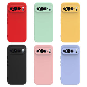 <span class=keywords><strong>Google</strong></span> Pixel 9 Pro XL磁気リングホルダーシリコンケース防傷マイクロファイバーライニングソフトTPUゴムプレーン電話 - Product Image 1