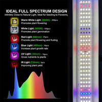 800W Aluminium Volspectrum LED Kweeklamp UV/IR Bloei Ondersteuning IP68 Geclassificeerd Ra90 CRI 3-Jaar Garantie 318 Merk LM281B Dimbaar 120