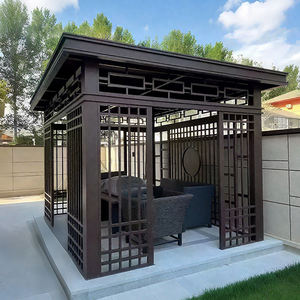 नई चीनी शैली एल्यूमीनियम मिश्र धातु बुद्धिमान आउटडोर मंडप के लिए मौसम प्रतिरोधी शेडिंग संरचना - Product Image 6