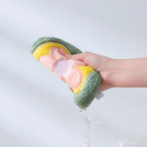 Serviettes <span class=keywords><strong>de</strong></span> toilette en polaire corail à séchage rapide avec boucle <span class=keywords><strong>de</strong></span> suspension, ultra-absorbantes et douces, pour salle <span class=keywords><strong>de</strong></span> bain, cuisine et cadeau - Product Image 4