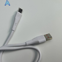 USB-A putih tipe-c 0.9M harga rendah kualitas tinggi pabrik OEM grosir kabel pengisian transfer data jumlah besar untuk pengisi daya USB