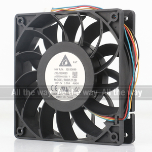 Delta 24V 48V DC12V 3.00A AC EC 12025 120x120x25MM 12CM Chasis ultraviolento Convertidor de volumen de aire alto Ventilador de refrigeración de la THB1212B-AH04 - Product Image 2