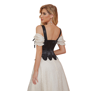 <span class=keywords><strong>Corset</strong></span> <span class=keywords><strong>Femme</strong></span> Bustier Rétro Tops Bandage Médiéval À Lacets Désossé Camisole Gilet - Product Image 6