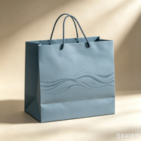 Sacs en papier personnalisés avec logo, élégants et réutilisables, sacs cadeaux et sacs pour vêtements de luxe pour boutique de Noël gris