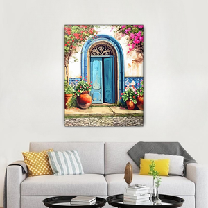 Pittura acrilica di vendita calda dai numeri i fiori davanti alla porta dipinti su misura dai numeri decorazione della <span class=keywords><strong>camera</strong></span> <span class=keywords><strong>da</strong></span> <span class=keywords><strong>letto</strong></span> - Product Image 3