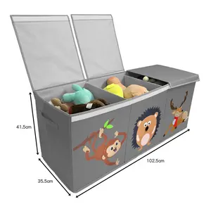 Large Capacity Big Fabric Toy Sundries Home Organizer Bins Foldable Storage Box Toy Organizer and Storage