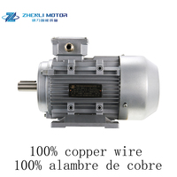 Moteur électrique à induction triphasé 380V 1,5kW 3000 tr/min en fonte IE3 à montage B34 résistant à l'humidité