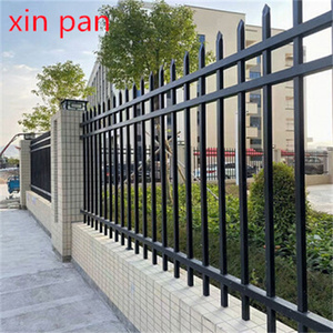 6FT 8ft Đen Thép kim loại hàng rào kim loại hiện đại hàng rào mạ kẽm picket rèn sắt tấm thép hàng rào - Product Image 3