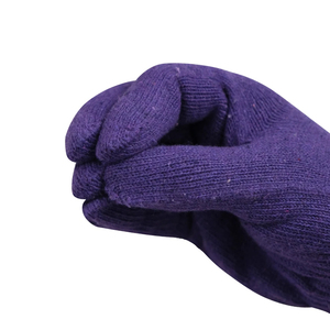 Más de 20 años de venta de fábrica, guantes antideslizantes morados para limpieza de algodón, guantes de algodón de tela industrial - Product Image 5