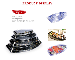 <span class=keywords><strong>Kaiten</strong></span> ถาดพลาสติกแบบใช้แล้วทิ้งเรือซูชิญี่ปุ่นแบบ JY-87101ลายนูน - Product Image 6