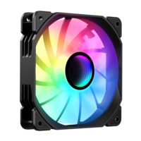 Refroidisseur de processeur PC Ruix 240 mm noir avec interface d'alimentation 3 broches, radiateur pour boîtier d'ordinateur DIY, couleur fixe