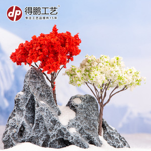 Árbol de Flores de Cerezo Artificial, Flor de Plástico Roja, Blanca y Verde, Decoración de Jardín D1484, Venta al por Mayor - Product Image 4