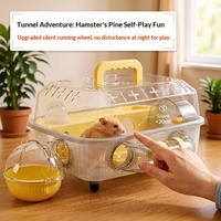 Cage pour hamster Golden Baby, accessoires, espace extra-large, anti-évasion, double étage, de luxe, respirante, style villa, dédiée