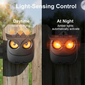 Ahuyentador de Animales con Energía Solar, Ojos Biomiméticos de Búho con Luz Intermitente para Protección de Jardín y Patio, Repelente de Jabalíes - Product Image 3