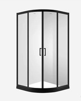 Armoire de douche d'angle coulissante en verre trempé, meuble de salle de bains, accessoires durables, 4 pièces