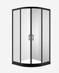 Mampara de Ducha de Esquina con Puerta Corredera de <span class=keywords><strong>Vidrio</strong></span> Templado y Accesorios Duraderos - Product Image 3