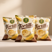 Emballage de grignotage alimentaire en plastique recyclable imprimé personnalisé sac de tortilla de maïs en mylar