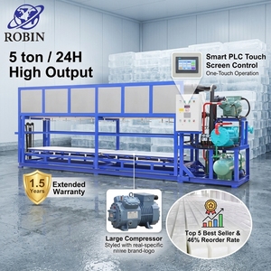 Machine à glaçons automatique industrielle <span class=keywords><strong>de</strong></span> 5 tonnes pour compresseur, garantie 1 an, économie d'énergie, pour la pêche et la conservation au froid - Product Image 1