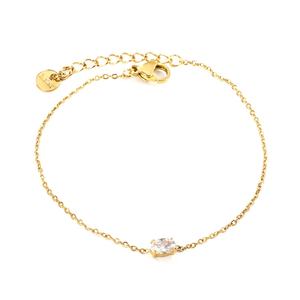 Pulsera de Cadena Chapada en Oro PVD de 18K con Zirconia Rectangular de Acero Inoxidable, Joyería de Moda al por Mayor para Mujer - Product Image 6