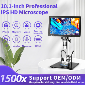 กล้องจุลทรรศน์ดิจิตอลความละเอียดสูง 20MP 1500X หน้าจอ <span class=keywords><strong>10.1</strong></span> นิ้ว พร้อมรีโมทแบบมีสาย สำหรับซ่อมโทรศัพท์และแผงวงจรพิมพ์ กล้องจุลทรรศน์สำหรับงานบัดกรี - Product Image 2