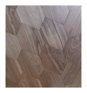 豪华工程木地板定制拼花工程木地板室内易维护六角形木地板