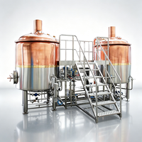 Équipement de brassage de bière, cuve de fermentation 100L, cuve sous pression SUS304, finition miroir, système de brassage automatique PLC PID, vente