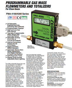 Medidor de Flujo Másico Programable y Totalizador FMA-4100, Instrumentos de Medición y Análisis, Serie FMA-4100/4300 - Product Image 3