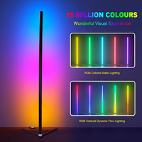 Lámpara de Pie RGB Personalizada, Moderna, con Control Remoto, LED, Ajustable, para Esquinas