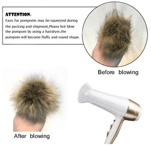 12-14cm vert foncé avec pointe blanche <span class=keywords><strong>fourrure</strong></span> artificielle en peluche <span class=keywords><strong>fausse</strong></span> <span class=keywords><strong>fourrure</strong></span> de renard pompon avec bouton pour bonnet (pour les articles en stock uniquement) - Product Image 5