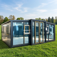 Casa Contenedor Expandible Moderna de 2 a 4 Dormitorios, Estructura de Acero Prefabricada de Calidad Duradera para Hoteles y Villas, Diseño Plegable Americano