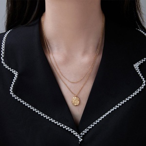 Colliers tendance 2026, bijoux minimalistes hypoallergéniques, acier inoxydable 316l, plaqué or 18k PVD, collier pour femmes - Product Image 3