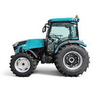 Traktor Utilitas 100HP Multiguna dengan Loader Depan dan Backhoe, Ideal untuk Kebun dan Rumah Kaca