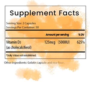 Capsules de vitamine D3 OEM ODM pour soutenir la santé des muscles, renforcer les os, équilibrer l'humeur, soutenir le système immunitaire, complément alimentaire végétalien - Product Image 2