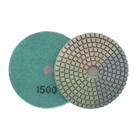 Almohadillas de diamante de calidad superior 7 Setp 3 colores 4 "100MM almohadilla de pulido de diamante disco de molienda para cuarcita/mármol