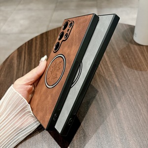 Fundas Magnéticas <span class=keywords><strong>de</strong></span> Lujo para Teléfono Móvil con Diseño Retro <span class=keywords><strong>de</strong></span> Hoja <span class=keywords><strong>de</strong></span> Arce en Cuero para <span class=keywords><strong>Samsung</strong></span> S26 S25 S24 S23 S22 S21 Ultra Plus FE <span class=keywords><strong>Note</strong></span> 20 - Product Image 4