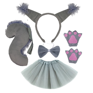 Falda tutú de tul para niños, diadema con orejas de ardilla, conjunto de cola con lazo, fiesta de <span class=keywords><strong>disfraces</strong></span> de <span class=keywords><strong>carnaval</strong></span>, disfraz de Animal - Product Image 2