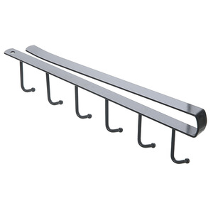 Kitchen Cabinet Under <b>Shelf</b> <b>Hook</b> Organizer White And Black Easy Installation No Tools Required Multi Functional Storage Rack - Product Image 5