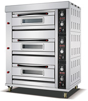 Équipement de cuisine professionnel Usage commercial pour restaurant hôtel pizzeria Four à pizza électrique 3-Deck 9-Tray