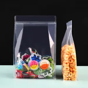 Bolsas de embalaje reutilizables ziplock para alimentos de grano, bolsa de arroz de 500g, bolsas de almacenamiento de nueces de fondo plano para alimentos