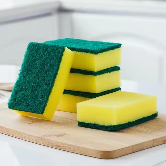 W-66669 Magic Two-sided Dish Washing Sponges Household Kitchen Cleaning Sponges