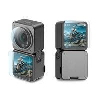Bluespuz — Mini caméscope 3 en 1 avec écran LCD, Film de protection en verre trempé pour DJI Action 2, pour objectif d'appareil photo numérique