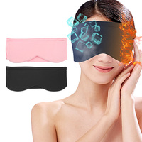 Masque oculaire réutilisable en polyester pour compresses chaudes/froides, cache-yeux occultant, rafraîchissant et chauffant, réduit les poches et les cernes