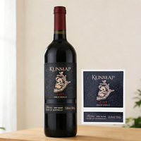 Etiquetas Adhesivas Personalizadas de Papel Texturizado de Lujo con Relieve Dorado, Resistentes al Agua, con Código de Barras, para Whisky, Vino y Bebidas