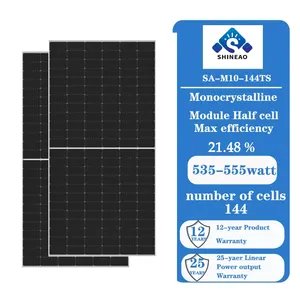 Modul pv perc tradisional 550 watt w kaca ganda harga silikon de 545w 540w 550 w 555w panel surya