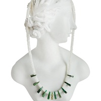 Turquoise naturelle et coquille blanche collier de pierres précieuses hommes surfeur tour de cou plage bijoux à la mode cadeau