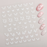 Haute qualité ongles autocollants blanc noir chat 3D étanche décoration populaire Nail Art amélioration ongles décalcomanies