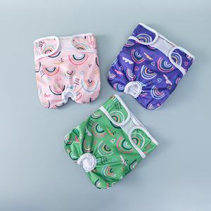 Ohbabyka, fralda de pano reutilizável, calças de fralda de cachorro de alta qualidade, fraldas à prova d' água para animais de estimação femininas - Product Image 2