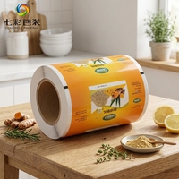 Rouleau de film plastique stratifié de qualité alimentaire pour sachets d'épices, de poudre de gingembre et de piment, imprimé sur mesure en Mylar